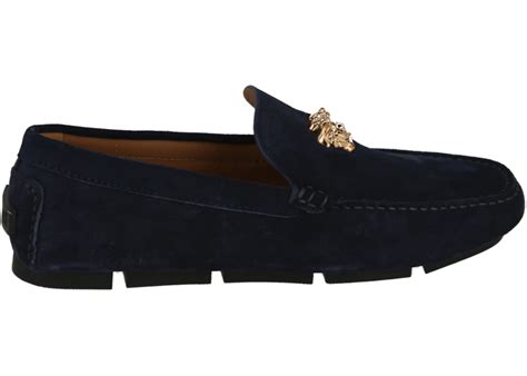 Versace Medusa Drivers Navy Suede 